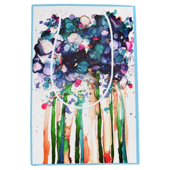 Sacola Para Presentes Média Flores (Frente)