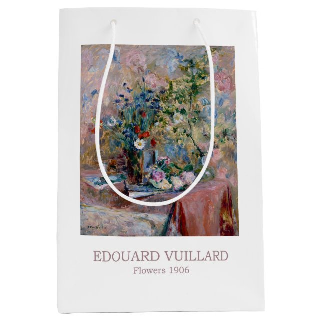 Sacola Para Presentes Média Flores de 1906 por Edouard Vuillard (Frente)