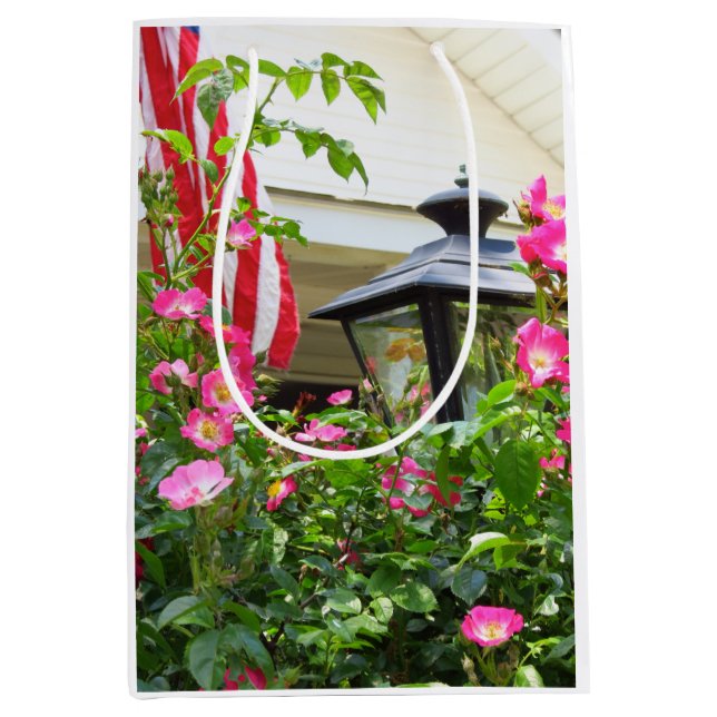 Sacola Para Presentes Média Flores de 4 de julho - Martha's Vineyard (Frente)