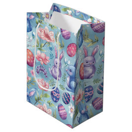 Sacola Para Presentes Média Flores de Primavera Páscoa 5