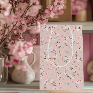 Sacola Para Presentes Média Flores de São Valentim