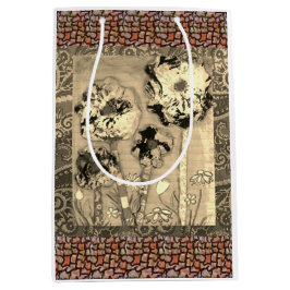 Sacola Para Presentes Média Flores de Tecidos 2