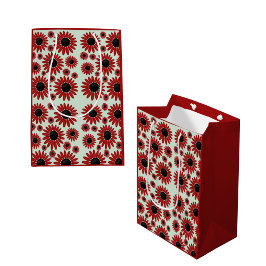 Sacola Para Presentes Média Flores de Veludo Soft Express