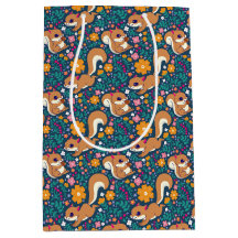 Flores e esquilos de primavera