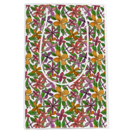 Sacola Para Presentes Média Flores Grandes excelentes