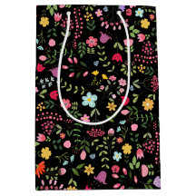 Flores Silvestres de Primavera em Preto
