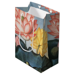 Sacola Para Presentes Média Flores Vintage Lotus, O Feijão Sagrado Egípcio