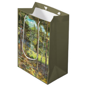 Sacola Para Presentes Média Floresta de pinheiro