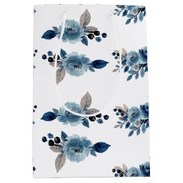 Sacola Para Presentes Média Flórida azul-poeirenta