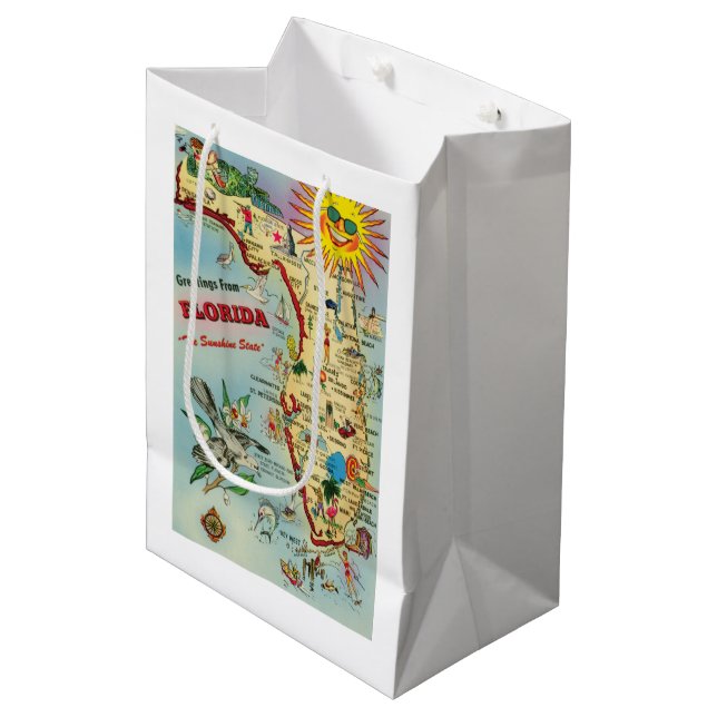 Sacola Para Presentes Média Flórida Map Gift Bag (Frente inclinada)