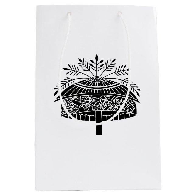 Sacola Para Presentes Média Flower hat (Frente)