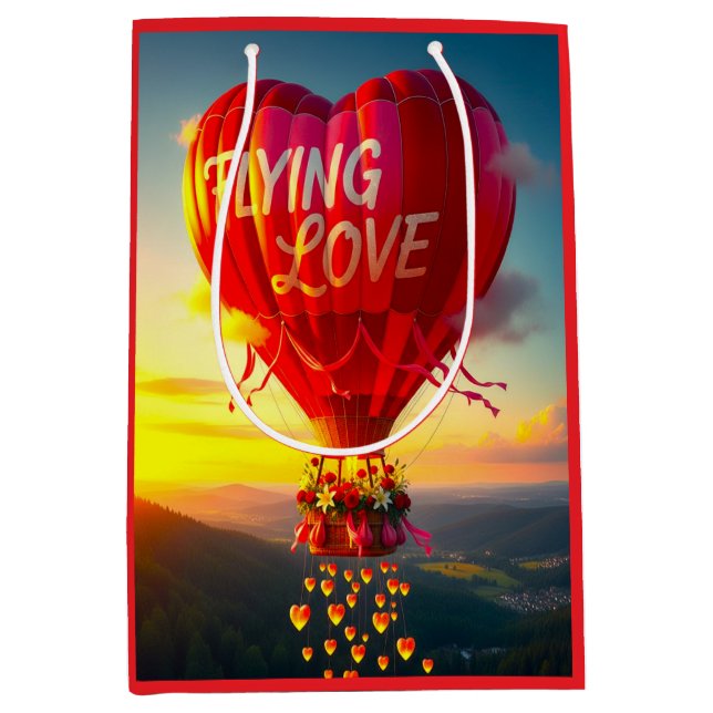 SACOLA PARA PRESENTES MÉDIA FLYING LOVE THIS CHRISTMAS (Frente)