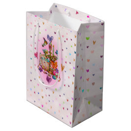 Sacola Para Presentes Média Fofo Pastel