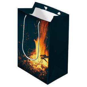 Sacola Para Presentes Média Fogo-Fogo-Fogo