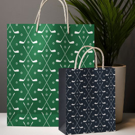 Sacola Para Presentes Média Folha de Papel Padrão do Clube Golf