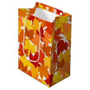 Sacola Para Presentes Média Folhas do outono da árvore mapeadora