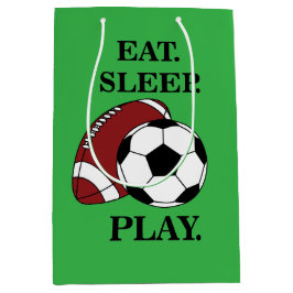 Sacola Para Presentes Média Football Soccer Player Coach Birthday