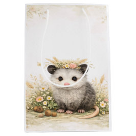 Sacola Para Presentes Média Forest friend woodland opossum 