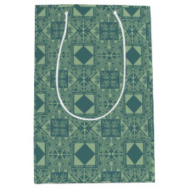 Sacola Para Presentes Média Forest Snowflakes 