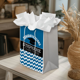 Sacola Para Presentes Média Formando de Parabéns - Graduação em preto azul