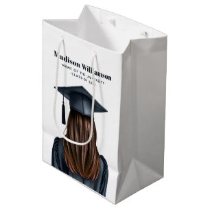 Sacola Para Presentes Média Formando Feminino Personalizado de Graduação Moder