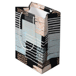 Sacola Para Presentes Média Formas e faixas geométricas