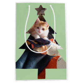 Sacola Para Presentes Média Foto de Animal de Natal