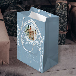 Sacola Para Presentes Média Foto de Natal de Fairytale de Inverno Gótico de Ne