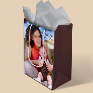 Sacola Para Presentes Média Foto do primeiro dia da mãe