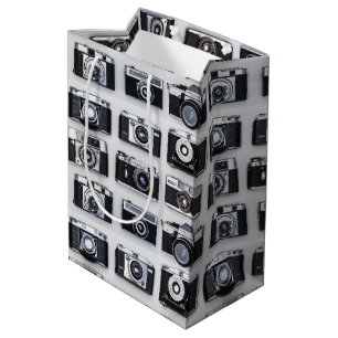 Sacola Para Presentes Média Fotografadores Antigos do Coletor de Câmeras Quebr