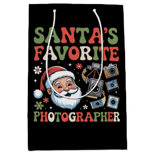 Sacola Para Presentes Média Fotógrafo Favorito do Papai Noel Presente de Natal
