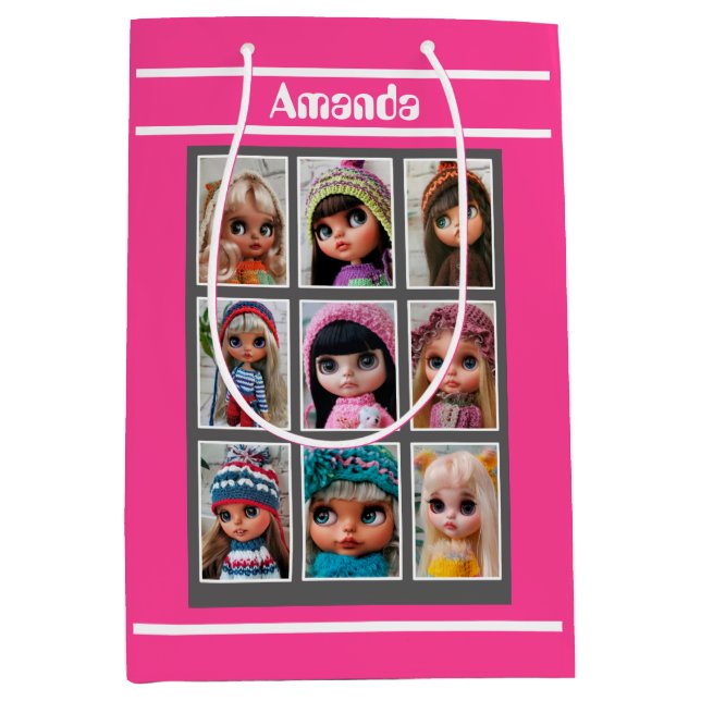 Sacola Para Presentes Média fotos de bonecas blythe (Frente)