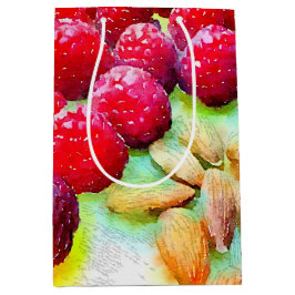 Sacola Para Presentes Média Framboesas e amêndoas