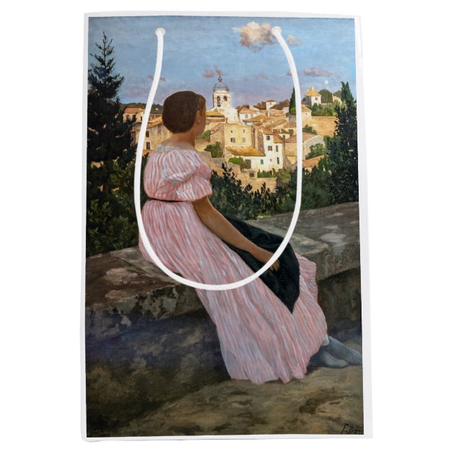 Sacola Para Presentes Média Frederic Bazille - O Vestido Rosa (Frente)