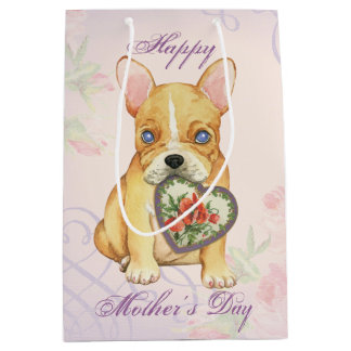 Sacola Para Presentes Média Frenchie Heart Mãe