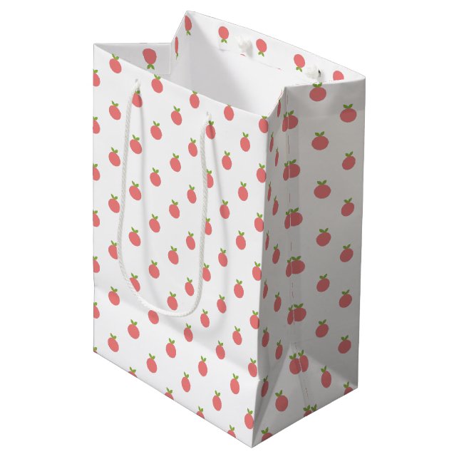 Sacola Para Presentes Média Fruta Bolinhas Medium Gift Bag (Frente inclinada)