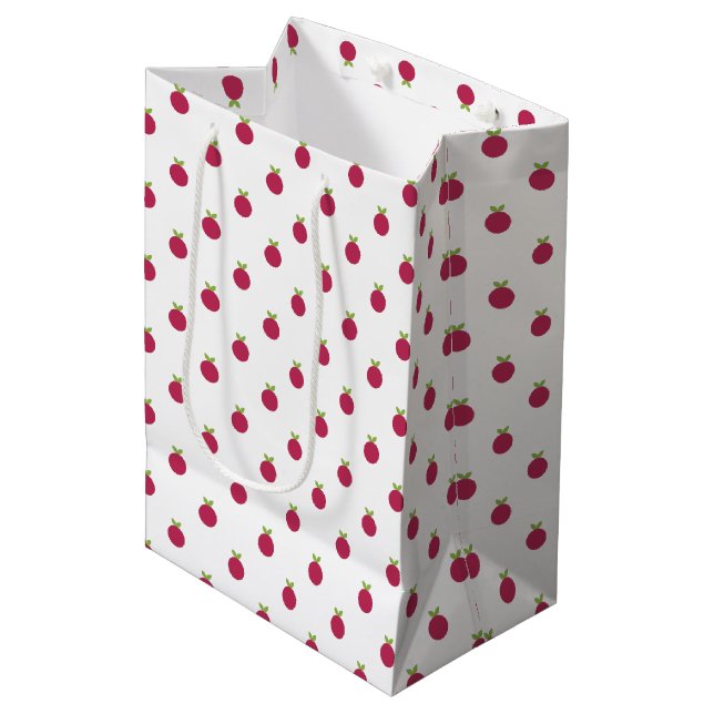Sacola Para Presentes Média Fruta Bolinhas Medium Gift Bag (Frente inclinada)