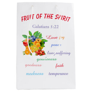 Sacola Para Presentes Média Fruta da Espírito