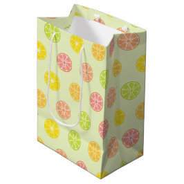 SACOLA PARA PRESENTES MÉDIA FRUTAS COLORIDAS