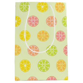 SACOLA PARA PRESENTES MÉDIA FRUTAS COLORIDAS