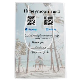 Sacola Para Presentes Média Fundo de lua de mel venomo paypal doação Q R casal