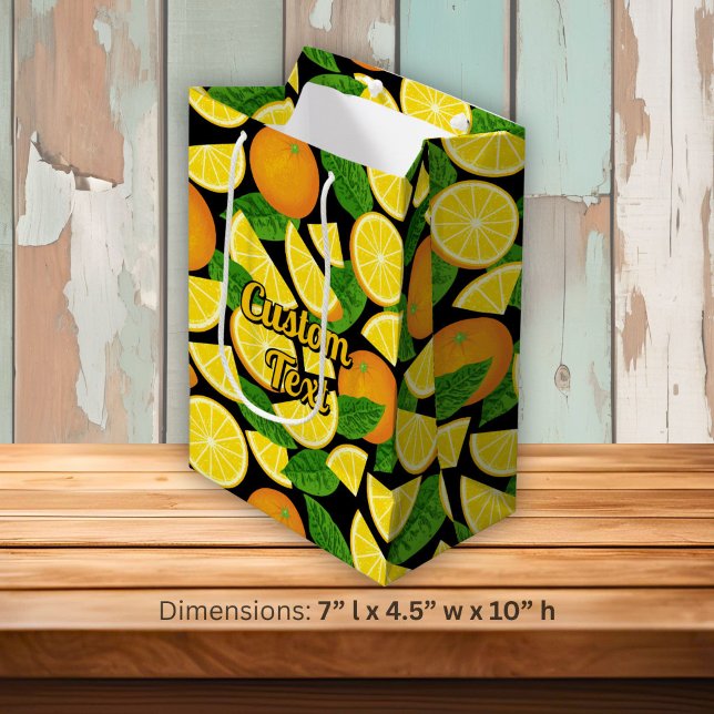 Sacola Para Presentes Média Fundo Laranja (Criador carregado)