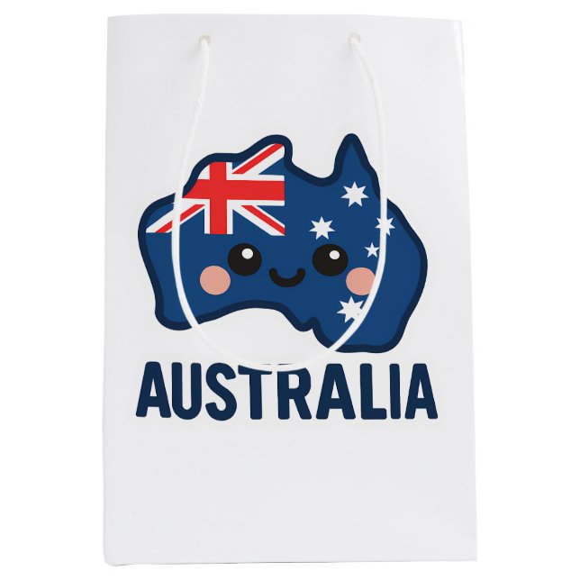 Sacola Para Presentes Média Fusão Kawaii na Austrália - Negrito e Adorável (Frente)