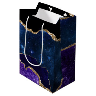 Sacola Para Presentes Média Galaxy Agate Series Design 10