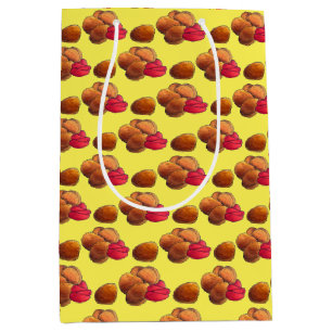 Sacola Para Presentes Média Galinhas Nuggets com Ketchup Comida Foodie
