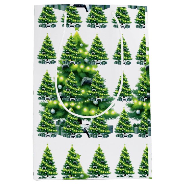 Sacola Para Presentes Média Gamer style Wrapping paper (Frente)