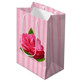 Sacola Para Presentes Média Gardenia Rosa