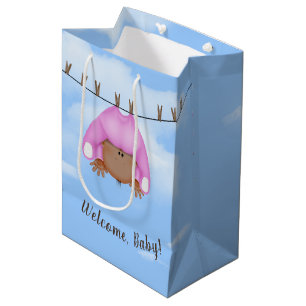 Sacola Para Presentes Média Garota Bebê no Saco do Presente Médio de Linha d