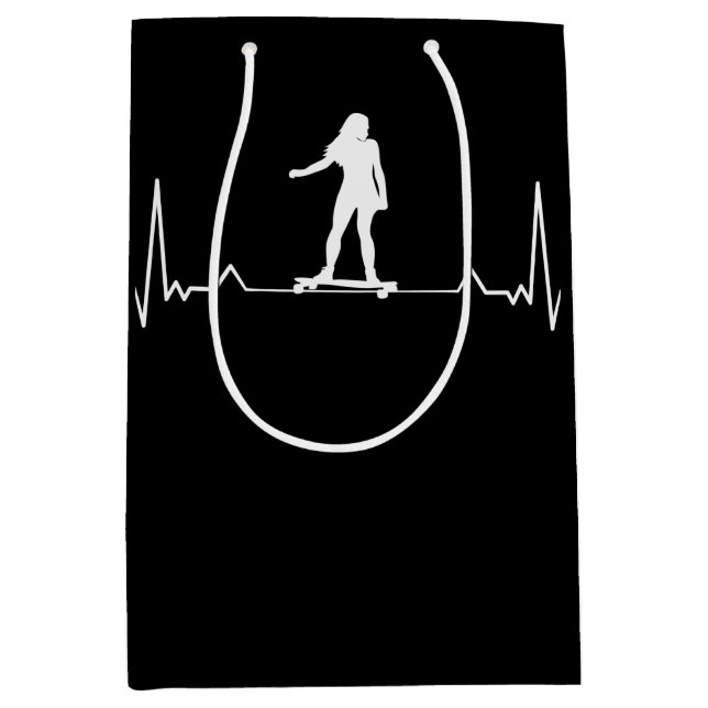 Sacola Para Presentes Média Garota de bordo Pulsação (Frente)