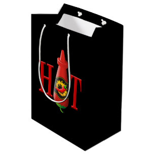 Sacola Para Presentes Média Garrafa de molho quente